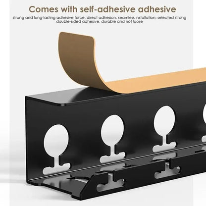 Space Saving Under Desk Cable Organizer Black Steel Tray