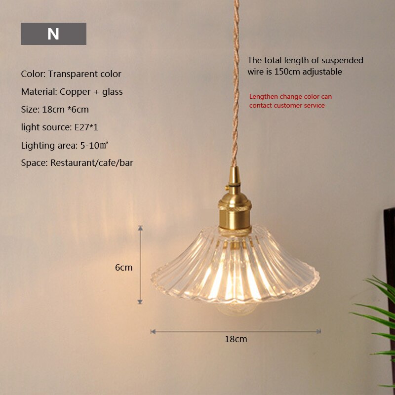Clear Glass Hanging Pendant Light