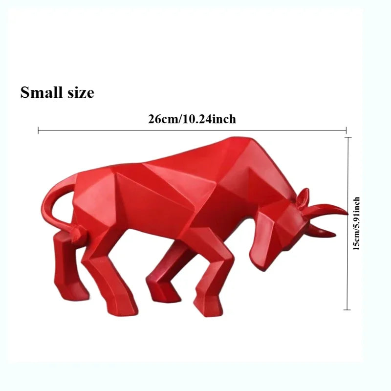 Stylish Bull Resin Figurine Modern Nordic Decor