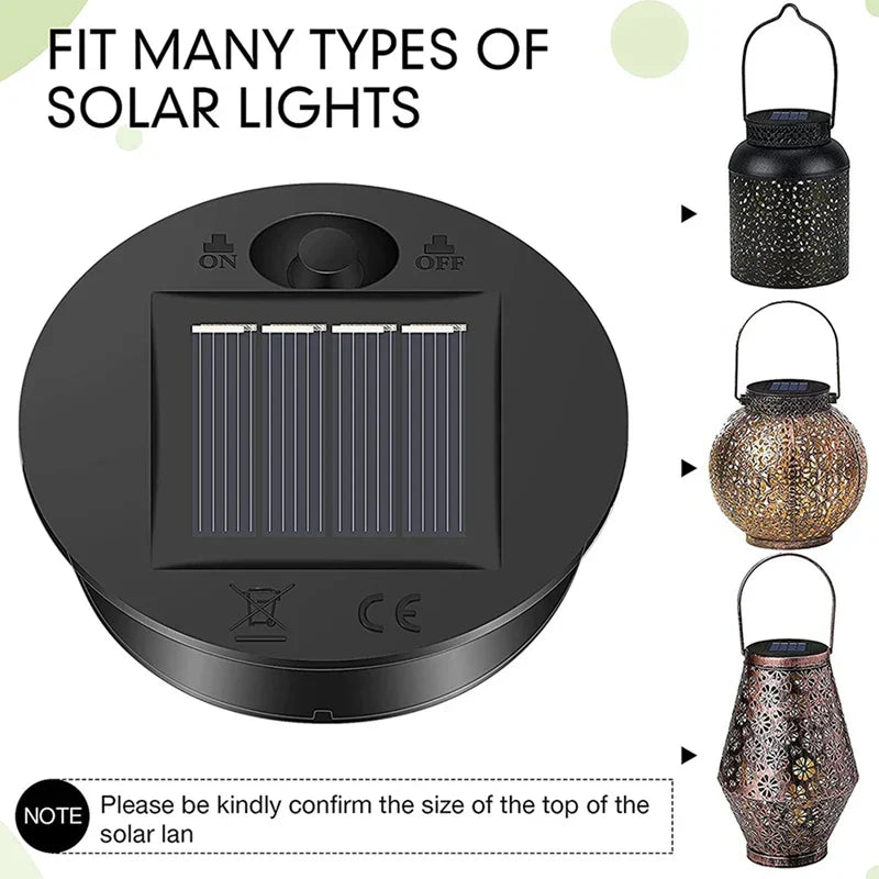 Outdoor Solar Lantern Lid Set with LED Lights