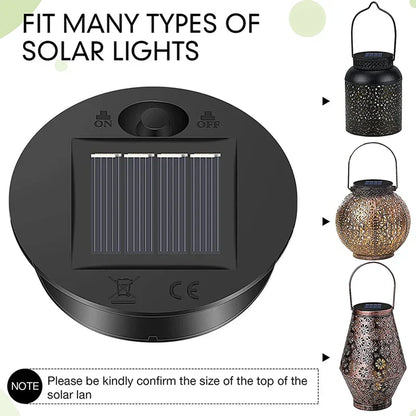 Outdoor Solar Lantern Lid Set with LED Lights