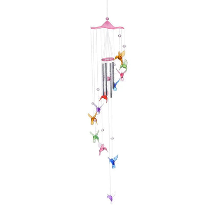 Delicate Metal Wind Chime with Bells and Butterfly Decor