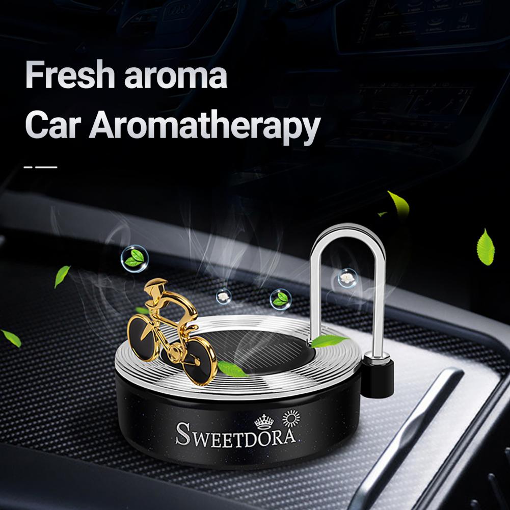 Compact Bike Shape Solar Powered Air Freshener Decor