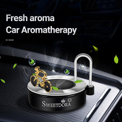 Compact Bike Shape Solar Powered Air Freshener Decor