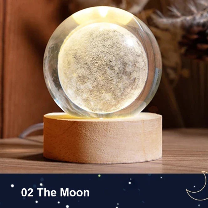 Colorful LED Globe Night Lamp with Starry Sky Design