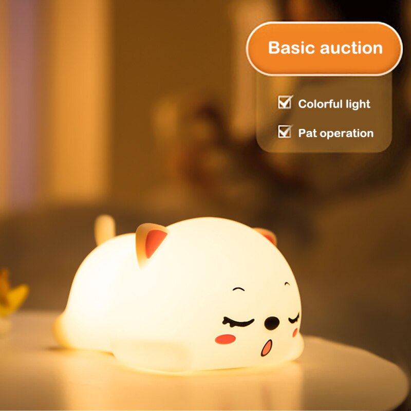 Mini Cute Kitty Night Light Lamp