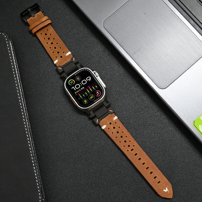 Premium Leather Apple Watch Strap - Classic & Durable Band