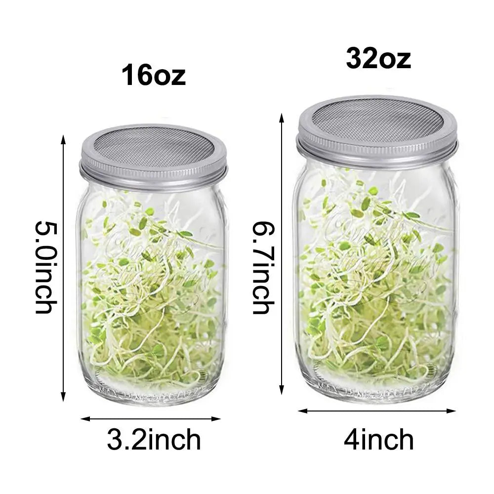 Easy Sprout Jar Starter Kit Stainless Steel Lid