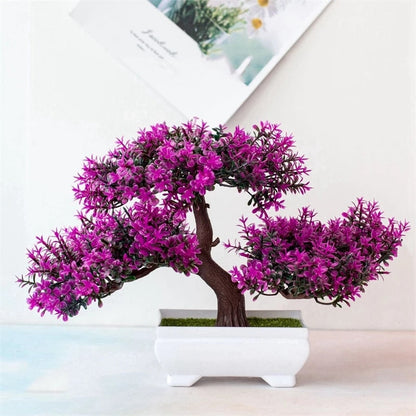 Vibrant Green Silk Plant Home Decoration