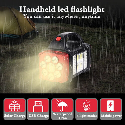 Bright Portable Solar Powered LED Flashlight Charger