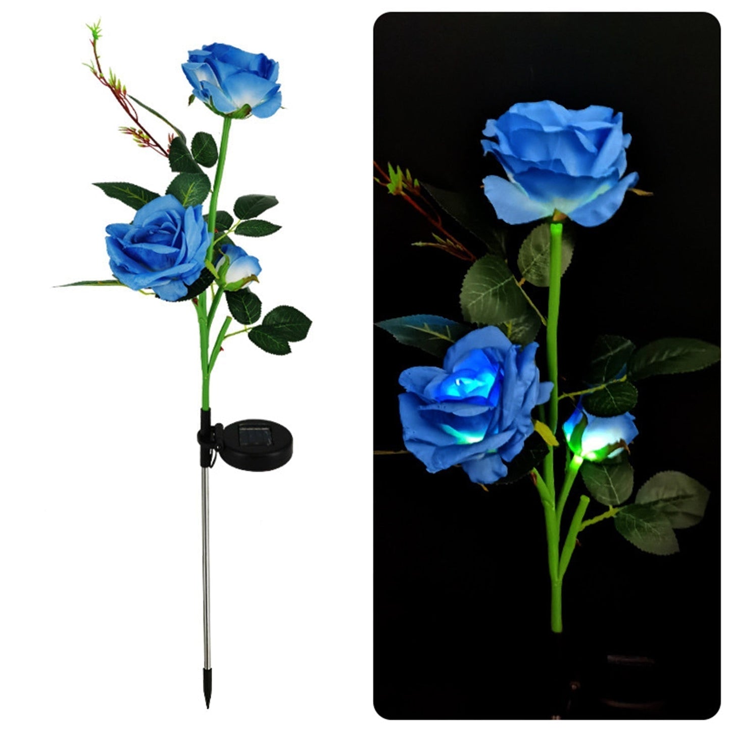 Outdoor Solar Powered Rose Garden Lamp