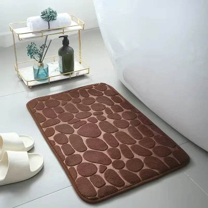 Grip Bath Mat with Soft Memory Foam and Textured Surface