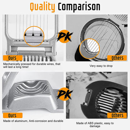 Easy Egg Slicer with Sharp Stainless Steel Blades
