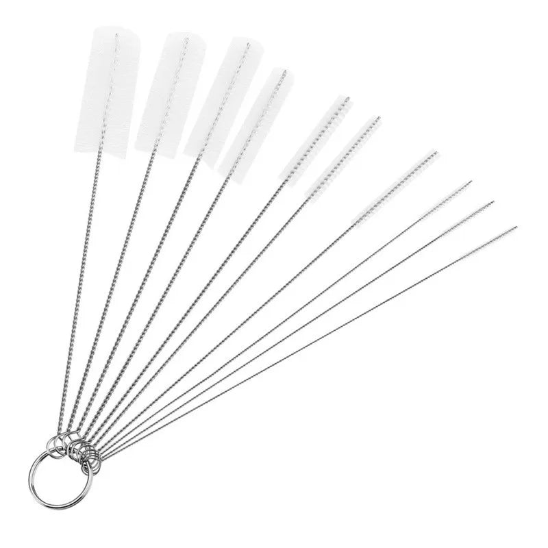 Premium 10pc Cleaning Brush Kit, Stainless Steel & Nylon - Fesara