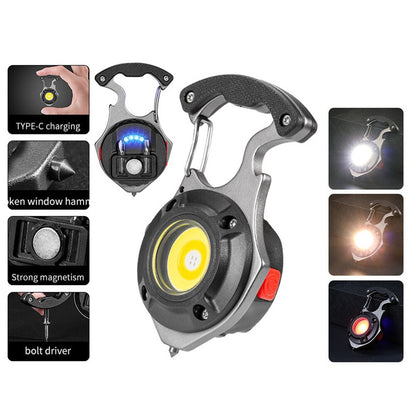 Portable 7in1 LED Flashlight Keychain Lamp