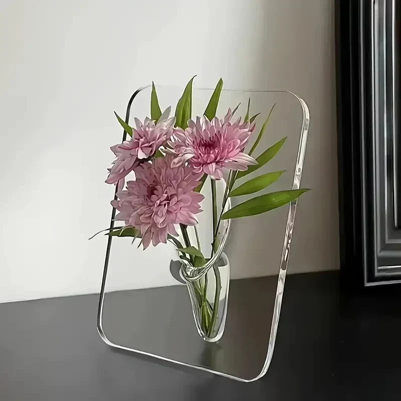Elegant Glass Embedded Flower Vase - Fesara