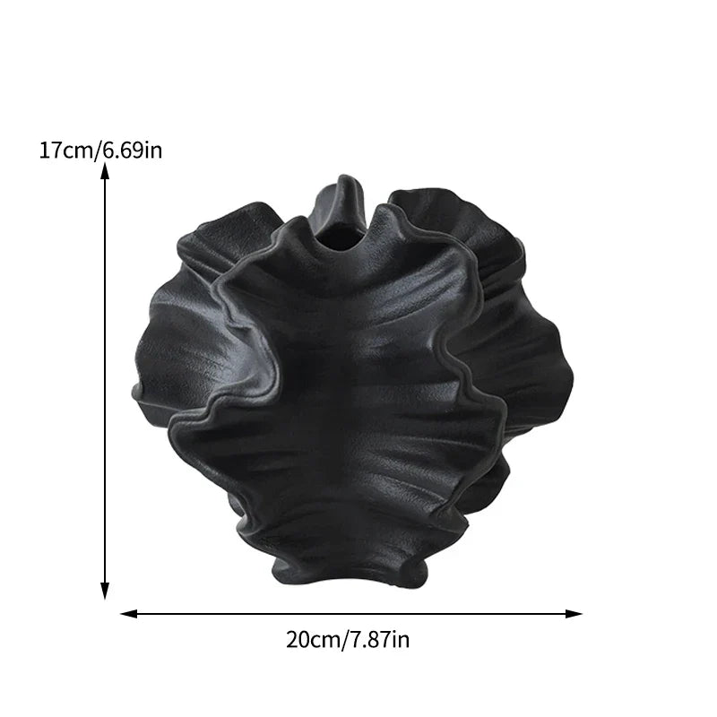 Simple Beige Ceramic Vase Nordic Style Decor - Fesara