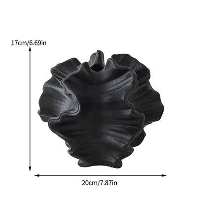Simple Beige Ceramic Vase Nordic Style Decor - Fesara
