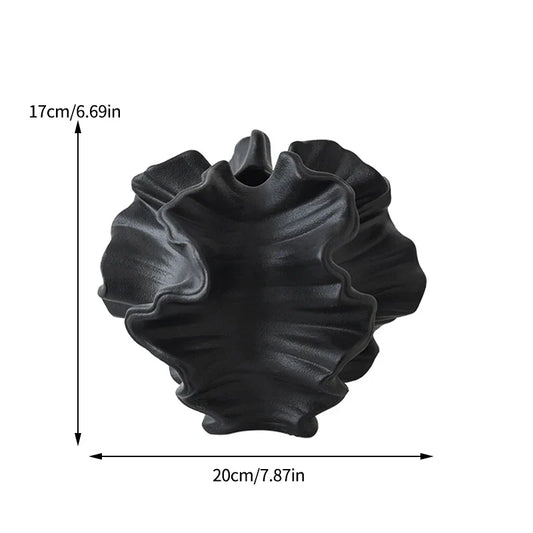 Simple Beige Ceramic Vase Nordic Style Decor - Fesara