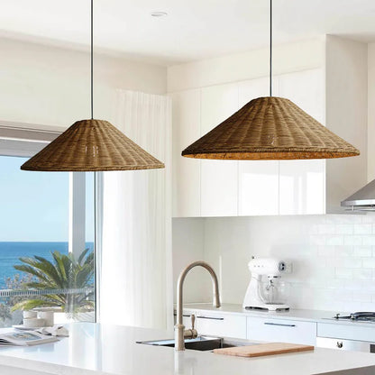 Natural Bamboo LED Hanging Light
