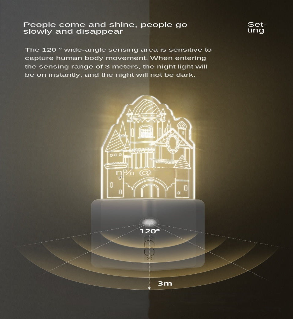 Bright 3D LED Rechargeable Night Light Lamp