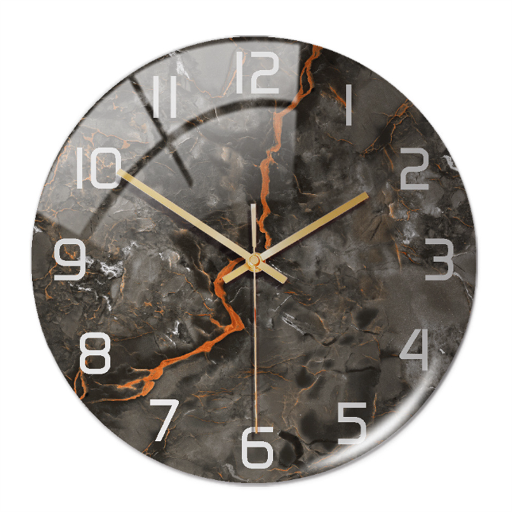 Elegant White Marble Silent Wall Clock