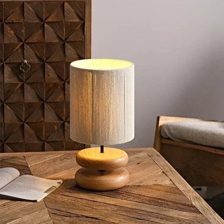 Warm Brown Wooden Table Lamp
