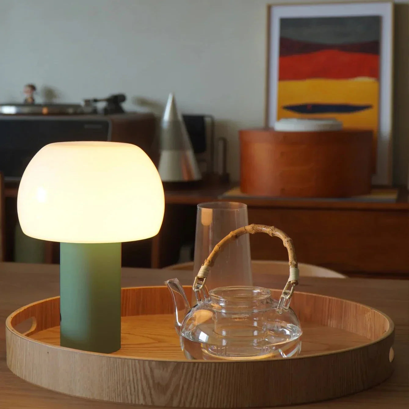 Compact LED Desk Lamp for Warm Ambient Light