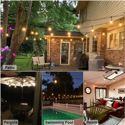 Outdoor Solar Powered String Lights Waterproof IP44