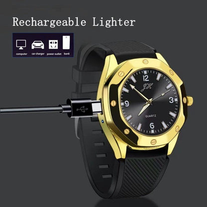 Fesara Rechargeable Electronic Flameless Lighter Watch