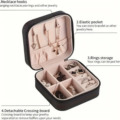 Portable Jewelry Travel Box Case