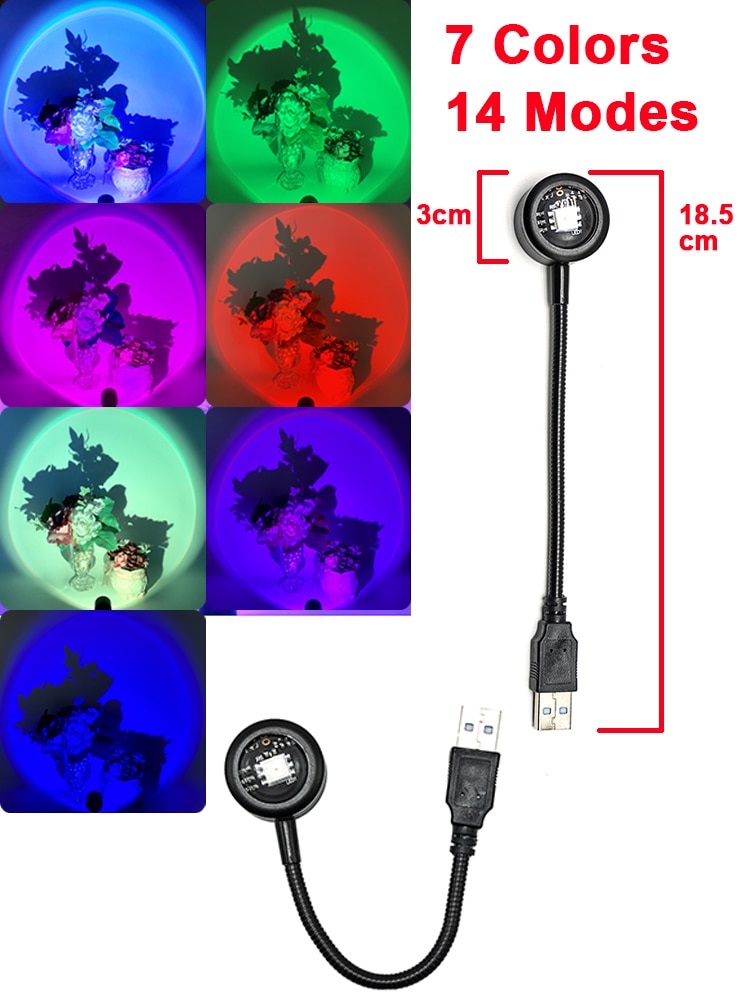 Compact USB Colorful Night Light Lamp