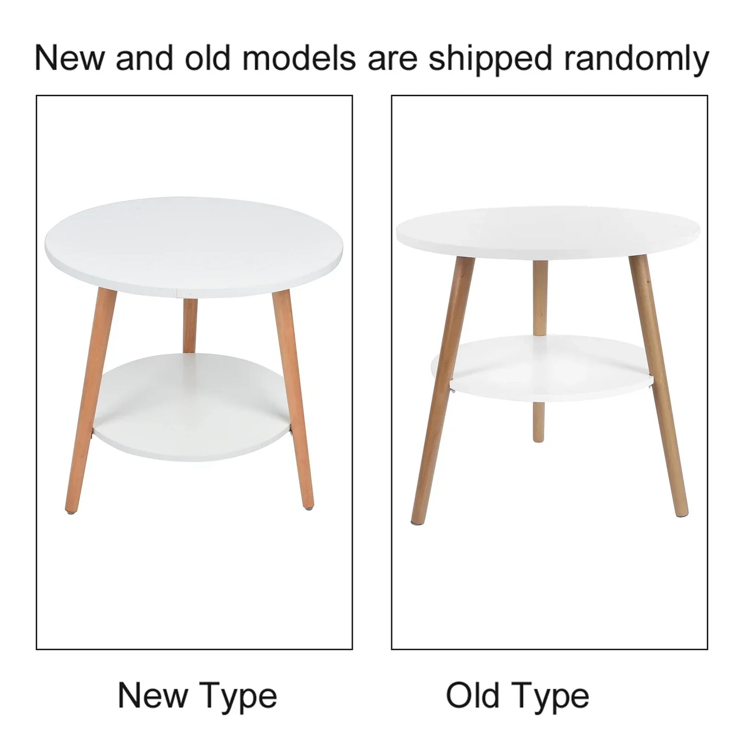 Compact 2 Tier Side Table with Storage for Living Room