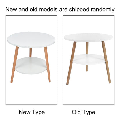 Compact 2 Tier Side Table with Storage for Living Room
