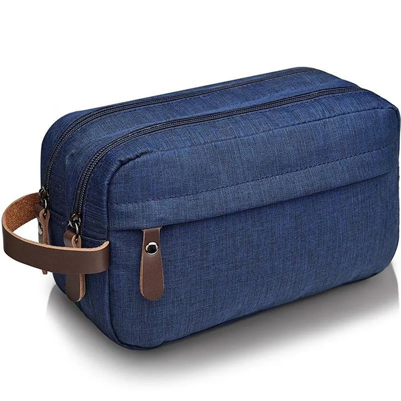 Waterproof Travel Toiletry Bag with Leather Handle