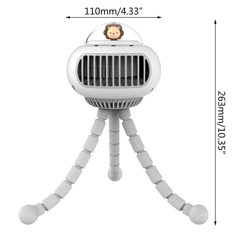 Compact Rechargeable Baby Stroller Fan