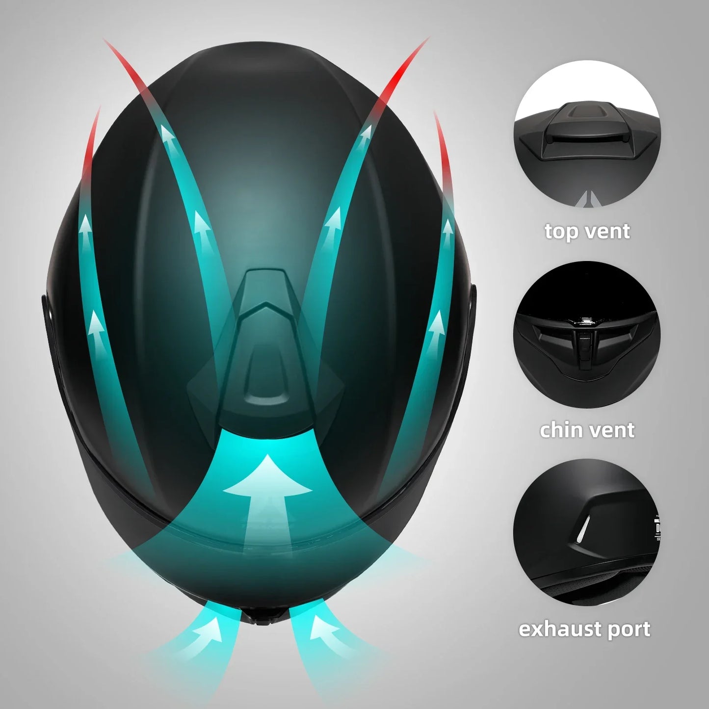 Fesara | Sleek Adult Full Face Motorcycle Helmet