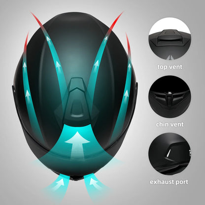 Fesara | Sleek Adult Full Face Motorcycle Helmet
