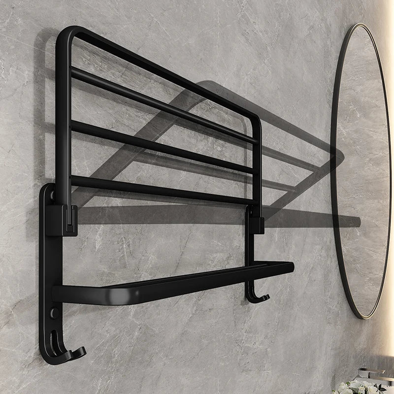 Compact Wall Mount Folding Towel Holder - Fesara