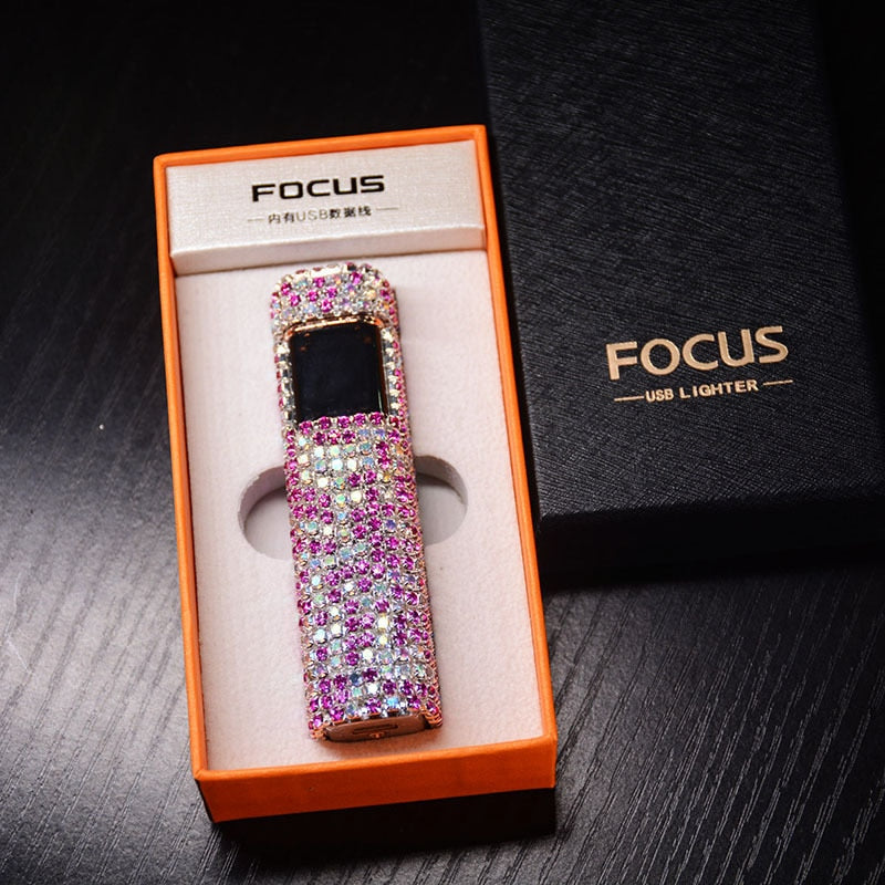 Glittering Gem Rechargeable Windproof Lighter