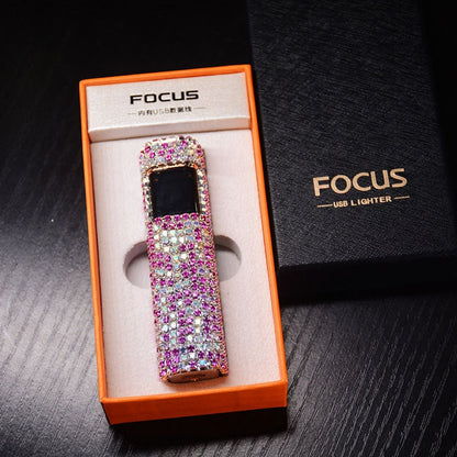 Glittering Gem Rechargeable Windproof Lighter