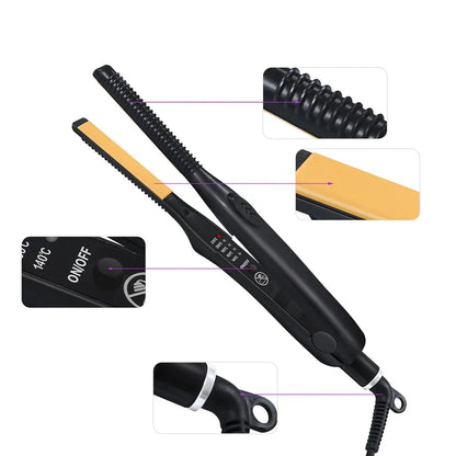 Compact 2-in-1 Hair Straightener Curling Iron