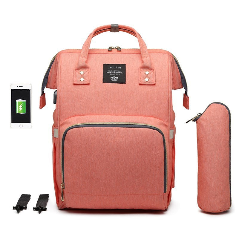 Spacious USB Baby Diaper Bag Backpack