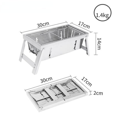 Portable Outdoor Stainless Steel Collapsible BBQ Grill