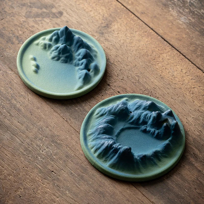 Serenity Mountain Ceramic Waterfall Incense Holder