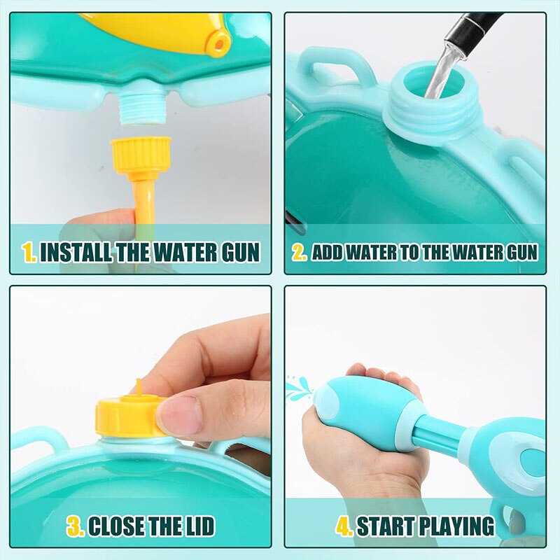 Fun Kids Water Backpack with Squirt Gun