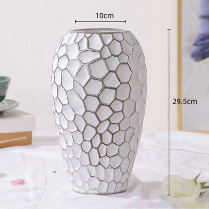 Elegant Gold Ceramic Vase Decorative Home Accent