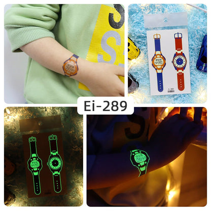 Glowing Temporary Tattoo Watch Skin