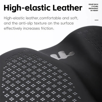 Shockproof Bicycle Saddle - Comfortable Bike Seat with Non-Slip Leather Cushion for Mountain and Road Bikes-3
