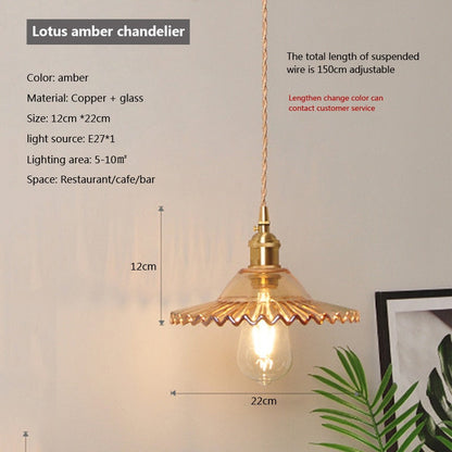 Clear Glass Hanging Pendant Light